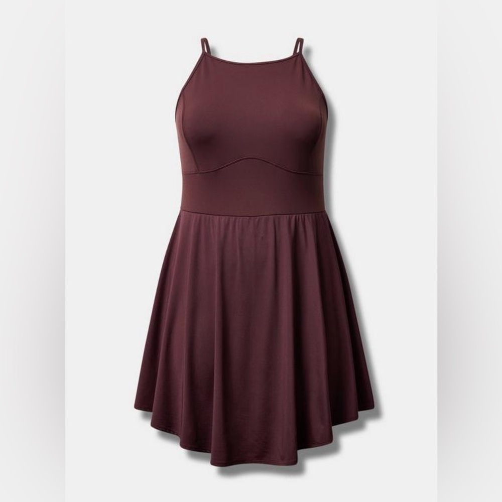 TORRID Performance Core 2Fer Active Dress With Bike Short Purple Size 1X